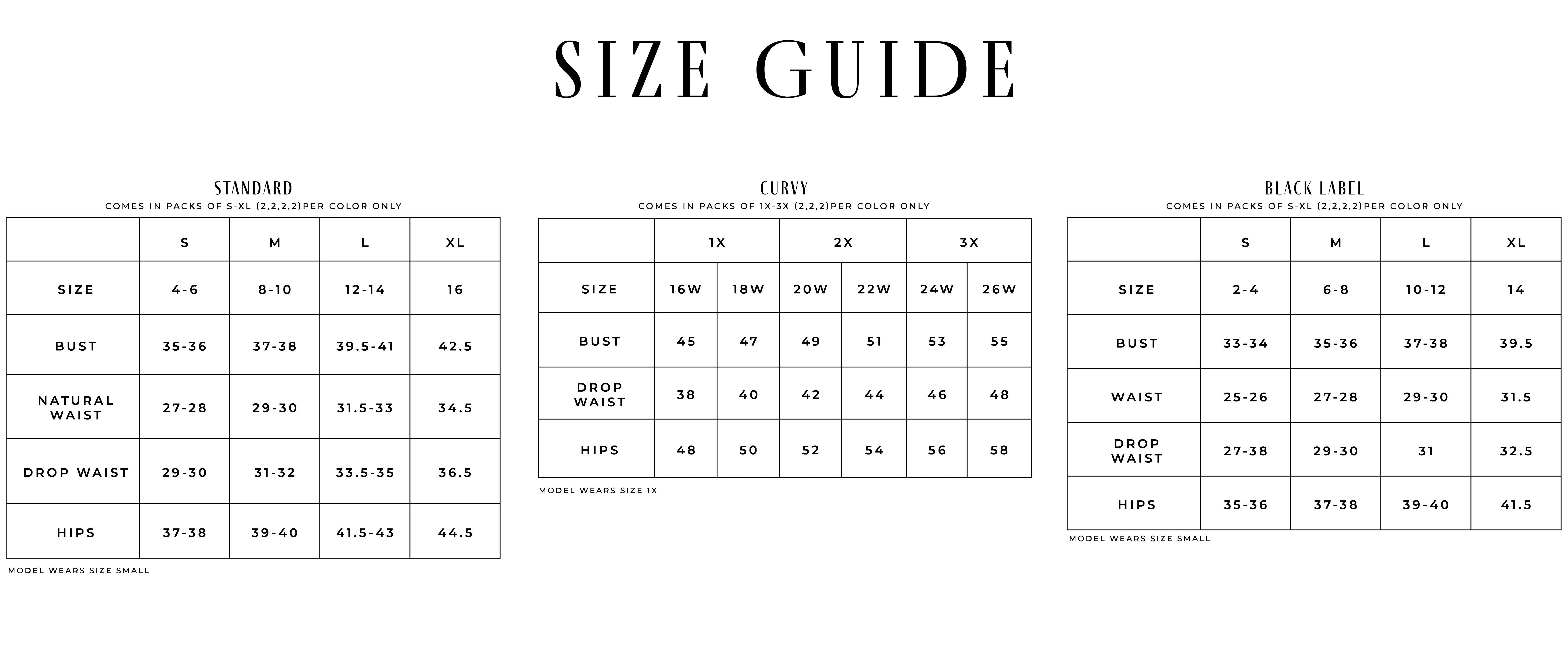 Size guide